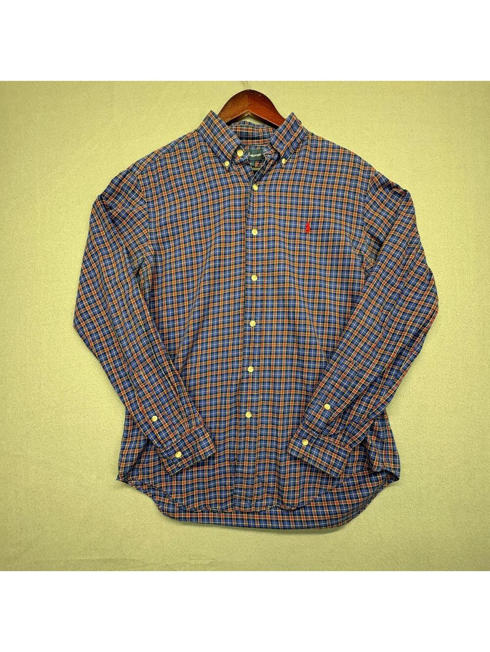 Vintage Ralph Lauren Classic Fit Plaid Button-Down Shirt Medium